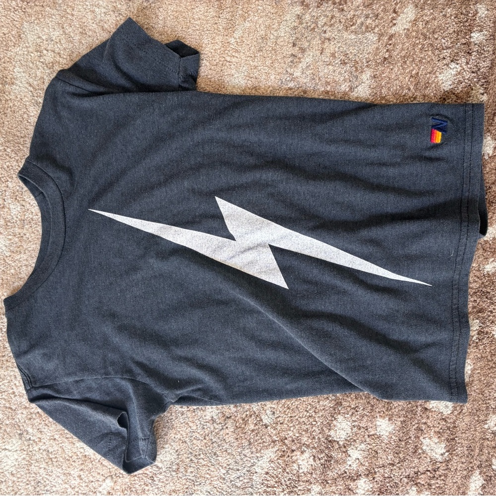 Kids Black Lightning Bolt T-Shirt